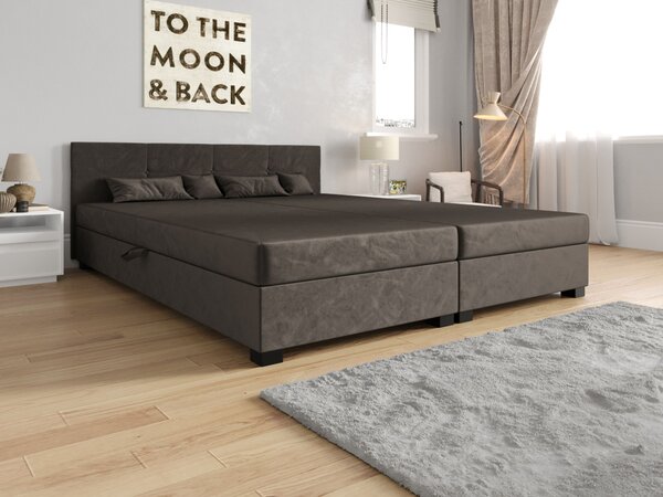 Americká postel s úložným prostorem 160x200 ROSIE 15 - hnědá