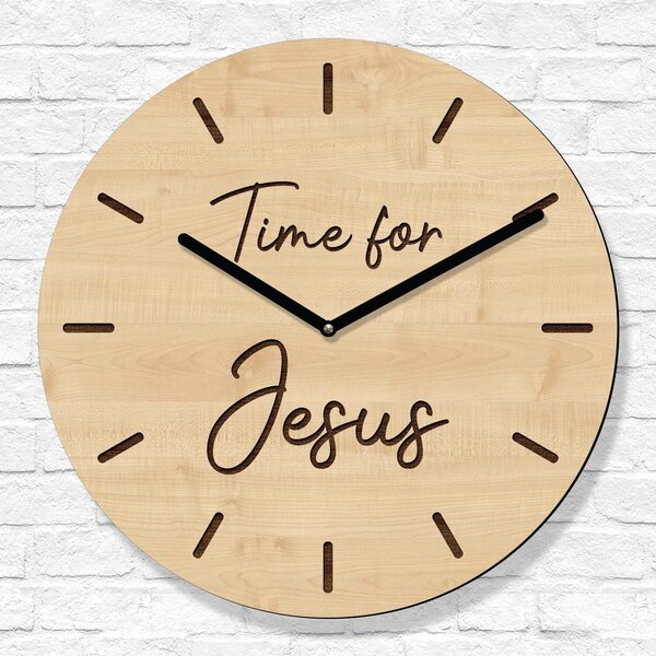 DUBLEZ | Křesťanské hodiny na zeď - Time for Jesus