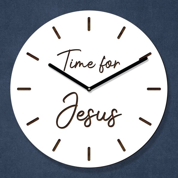 DUBLEZ | Křesťanské hodiny na zeď - Time for Jesus