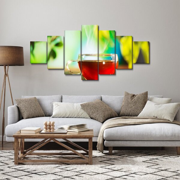 Obraz - Zátiší s čajem (210x100 cm)