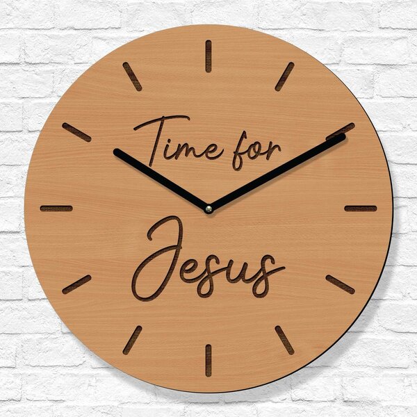 DUBLEZ | Křesťanské hodiny na zeď - Time for Jesus
