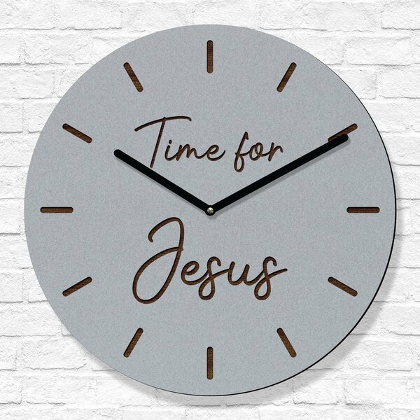 DUBLEZ | Křesťanské hodiny na zeď - Time for Jesus