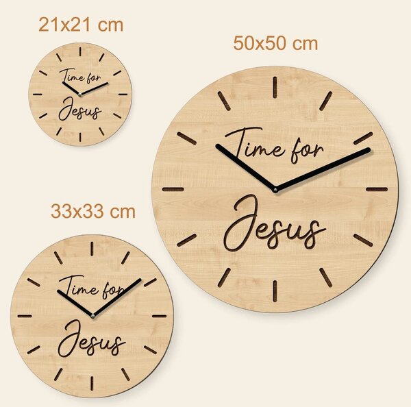 DUBLEZ | Křesťanské hodiny na zeď - Time for Jesus
