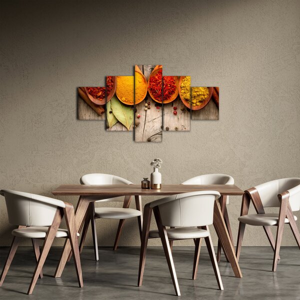 Obraz - Koření na dřevě (125x70 cm)