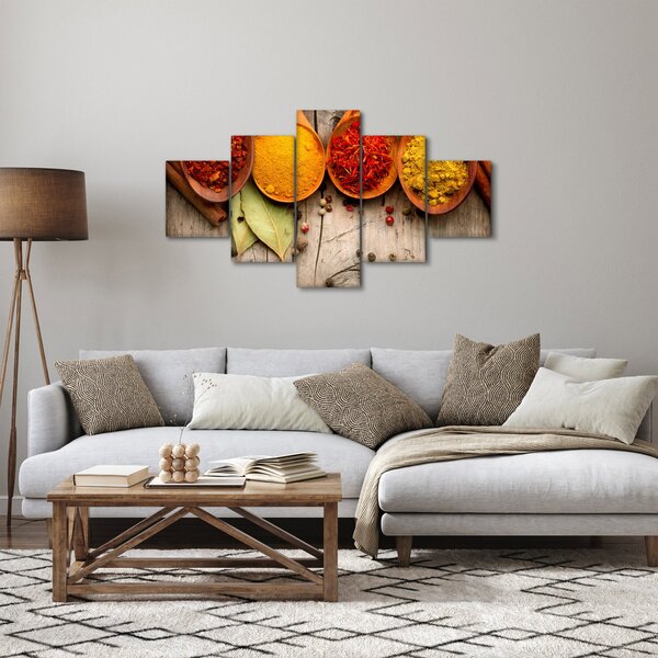 Obraz - Koření na dřevě (125x70 cm)