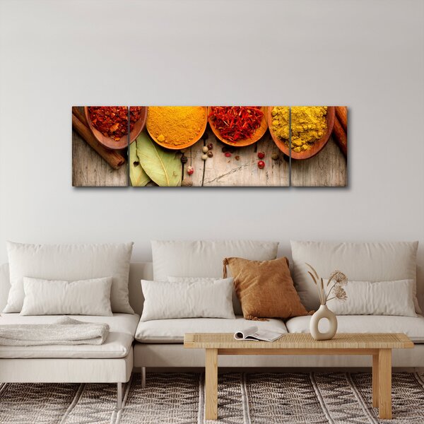 Obraz - Koření na dřevě (170x50 cm)