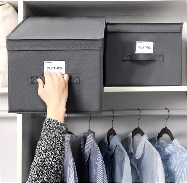 SONGMICS RFB03G Úložné boxy s víkem 3 ks