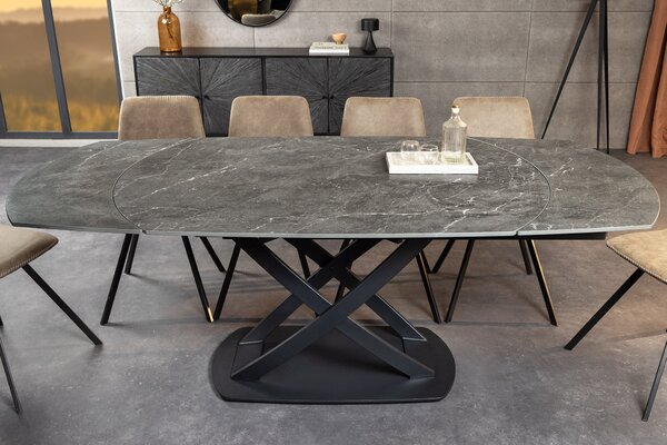 Jídelní stůl INCEPTION GREY 130-190 CM keramika rozkládací Nábytek | Jídelní prostory | Jídelní stoly | Rozkládací