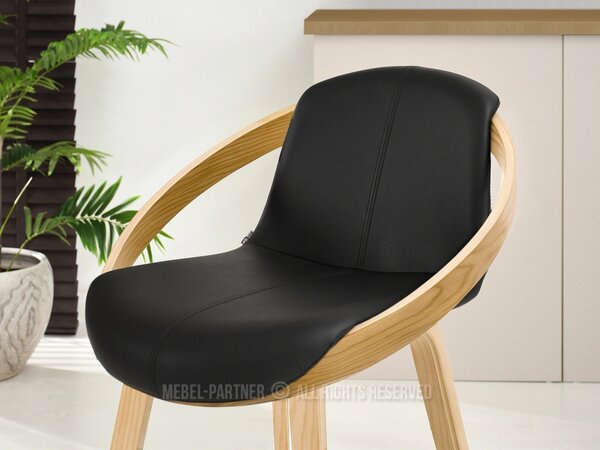 Designová barová židle HODA - dub / černá