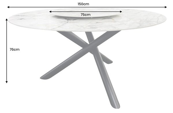 Kulatý jídelní stůl SPIN MULTICOLOR 150 CM keramika otočný Nábytek | Jídelní prostory | Jídelní stoly | Kulaté
