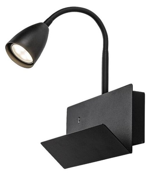 RABALUX 71089 Tacito nástěnné svítidlo s vypínačem 1xGU10 černá, bílá, USB port