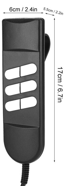 Ovládací panel pro nastavitelné postele s 6 tlačítky, ruční ovládání, kabelové připojení (5 vodičů)