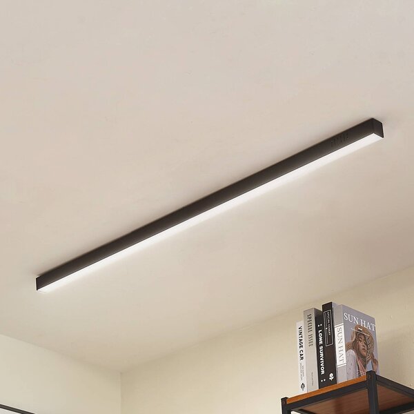 Stropní svítidlo Lucande LED Teniona, 132 cm, černá, hliník