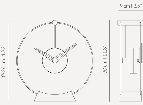 Nomon designové stolní hodiny Aire Mini