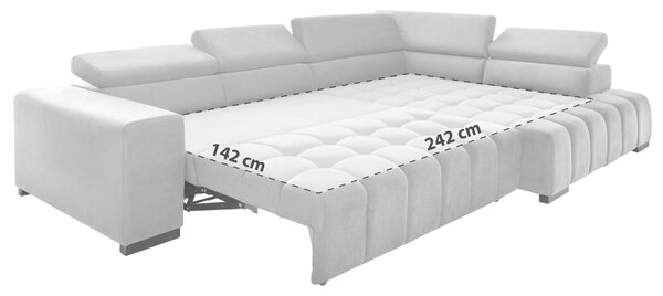 ROHOVÁ SEDAČKA, textil, šedá MID.YOU - Sedací soupravy, Online Only