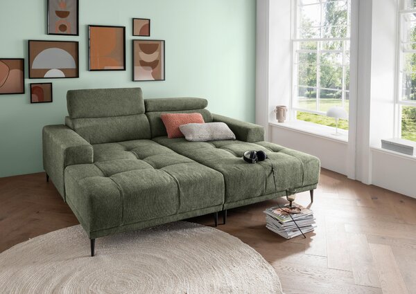 POHOVKA BIG SOFA, textil, tmavě zelená Livetastic - Pohovky, Online Only