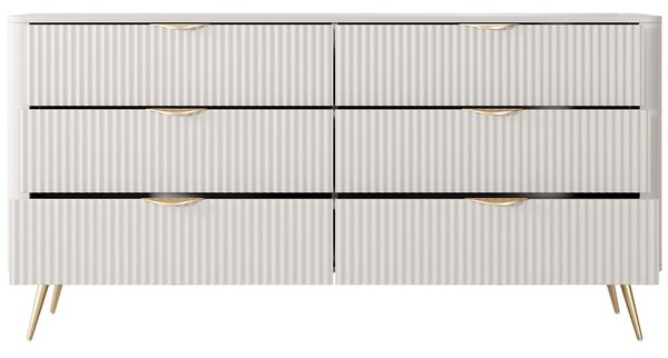 LANTE b | komoda B 163 6S | 163,2 cm | béžová/zlatá
