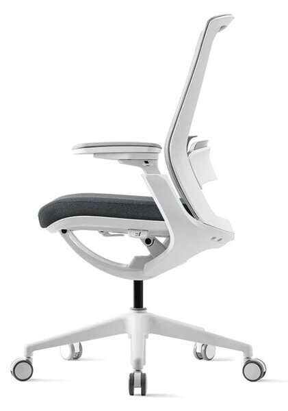 Kancelářská ergonomická židle ROLY WHITE - síťovina Černá