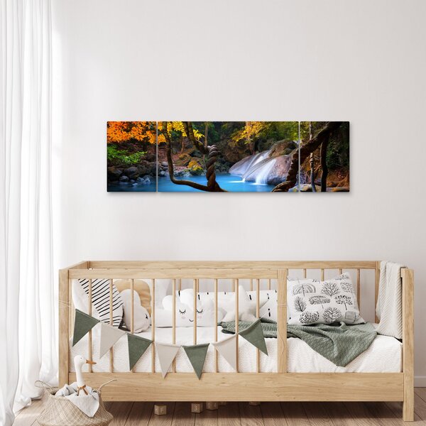 Obraz - Vodopády v Asii (170x50 cm)