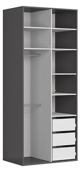 Šatní skříň Flex 100/227, grafit