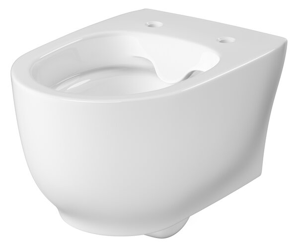 Cersanit Luna wc mísa se sedátkem s pomalým sklápěním závěsná bez splachovacího kruhu bílá lesk S701-871