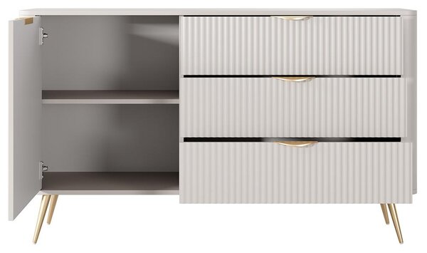 LANTE b | komoda D 138 D3S | 138,2 cm | béžová/zlatá