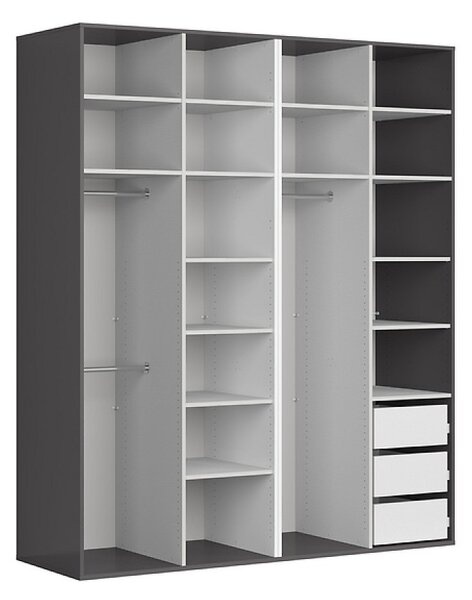 Šatní skříň Flex 200/229, grafit
