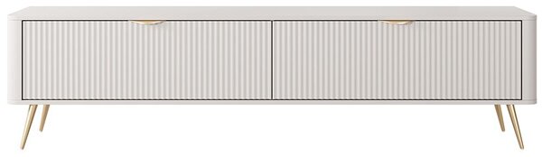 LANTE b | TV stolek E 200 2D | 200 cm | béžová/zlatá