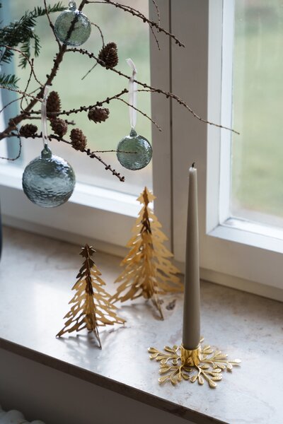 COOEE Design Kovový stromeček Pinetree Brass - 15 cm CED492