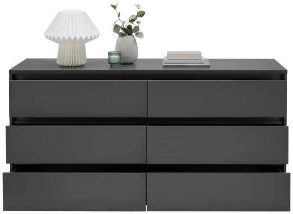 ŠIROKÁ KOMODA, antracitová, 160/79/48 cm Carryhome - Online Only komody, Online Only