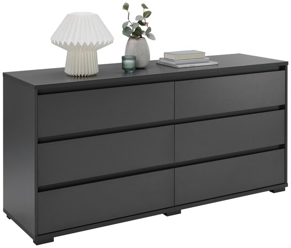 ŠIROKÁ KOMODA, antracitová, 160/79/48 cm Carryhome - Online Only komody, Online Only