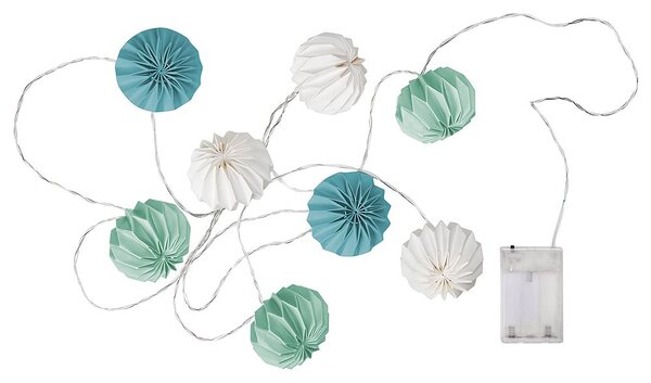 HANAMI LED Světelný řetěz lampióny 8 světel - šalvějová