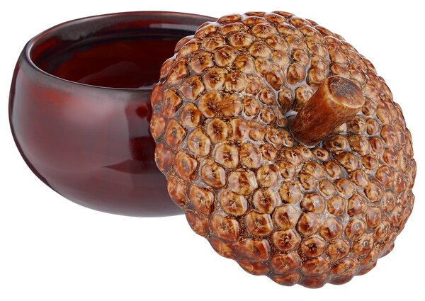 ACORN Keramická dóza 13 cm - hnědá
