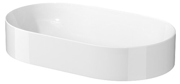 Cersanit Inverto umyvadlo 60x35 cm oválné na pult bílá lesk K671-009-ECO