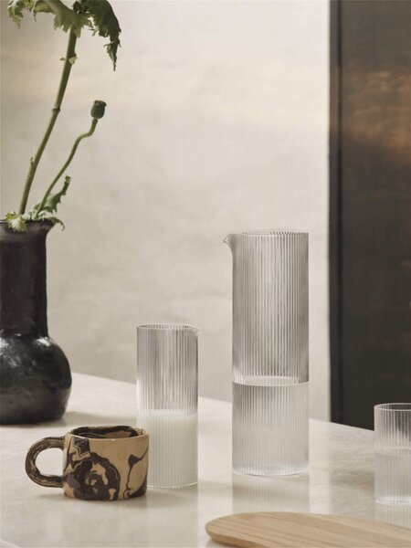 Ferm Living Džbán na mléko Ripple Milk Jug, clear