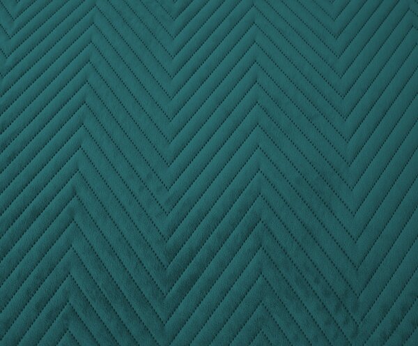 Tyrkysový sametový přehoz na postel ARROW VELVET Rozměr: 170 x 210 cm