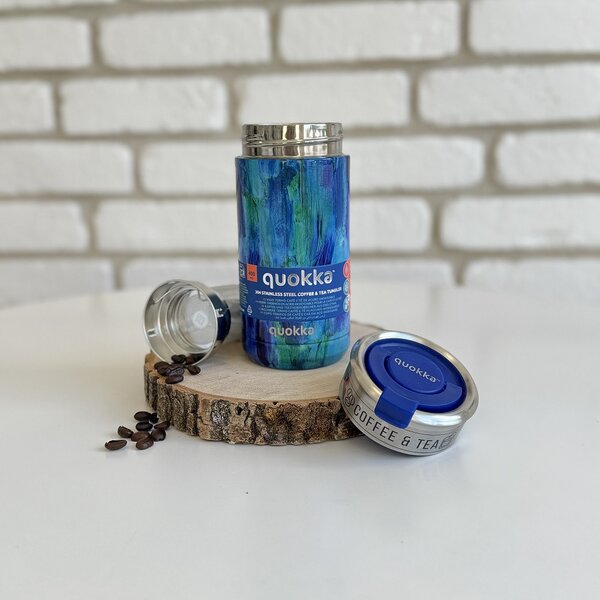 Termohrnek se sítkem Boost, 400ml, Quokka, blue paint