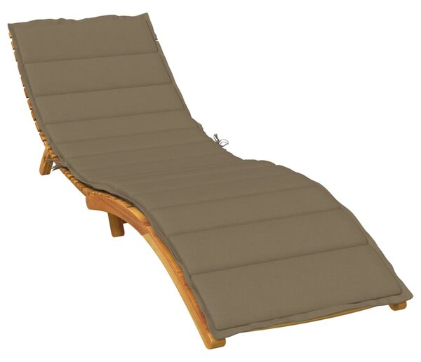 Poduška na lehátko taupe melanž 200 x 70 x 4 cm textil