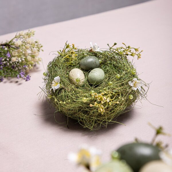 Velikonoční dekorace EASTER JOY hnízdo s vajíčky 725586