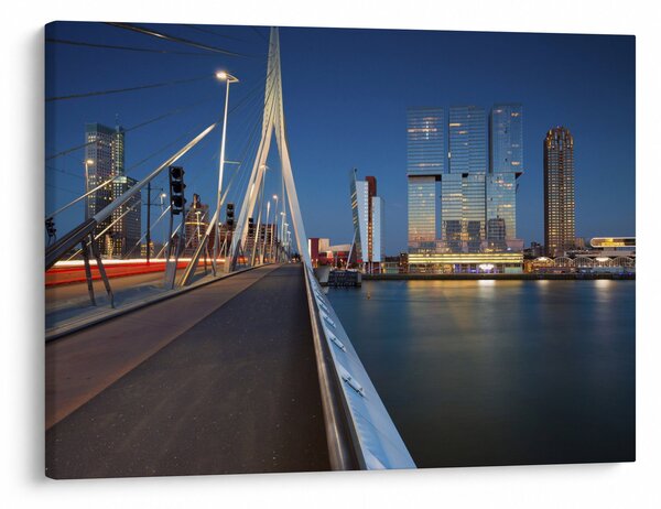 Obraz - Stmívání v Rotterdamu, Holandsko (70x50 cm)