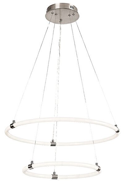 RABALUX 72009 Irelia závěsné svítidlo LED D600mm 55W/4700lm 3000+4000+6000K saténový chrom, bílá, dálkový ovladač
