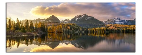 Obraz na plátně Panorama tatry a pleso