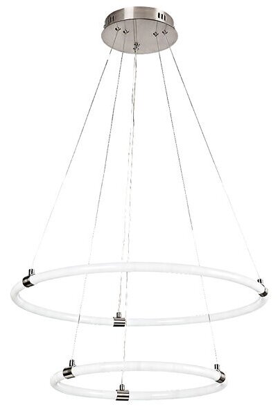 RABALUX 72009 Irelia závěsné svítidlo LED D600mm 55W/4700lm 3000+4000+6000K saténový chrom, bílá, dálkový ovladač
