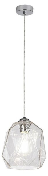RABALUX 72012 Shivani závěsné svítidlo 1xE27 D200mm chrom, průhledná
