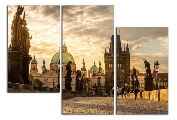 Obraz na plátně Karlův most a malá strana