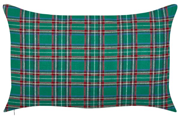 Sada 2 dekorativních polštářů JOYCANDY 30 x 50 cm Zelená Vánoční vzor