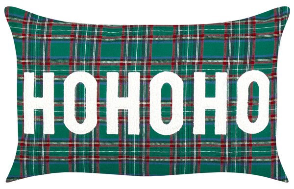 Sada 2 dekorativních polštářů JOYCANDY 30 x 50 cm Zelená Vánoční vzor