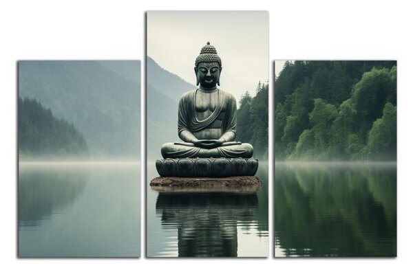 Obraz na plátně Budha na jezeře