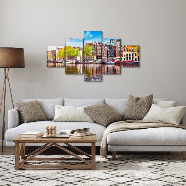 Obraz - Tančící domy, Amsterdam (125x70 cm)