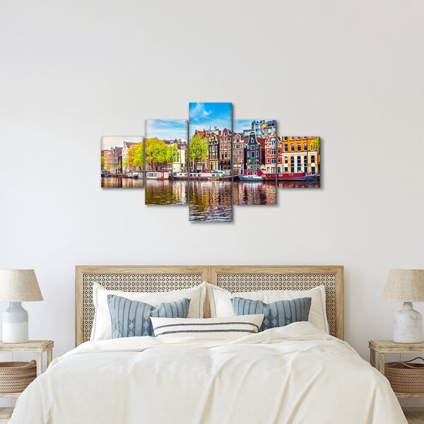 Obraz - Tančící domy, Amsterdam (125x70 cm)